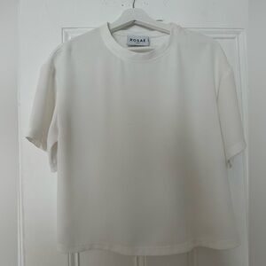 Rosae Paris White Short Sleeve Tee